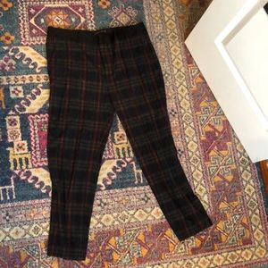 Zara flannel plaid pants